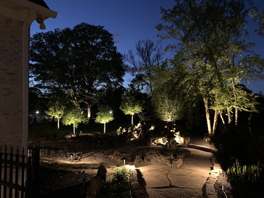 landscape lighting in Fishers, IN