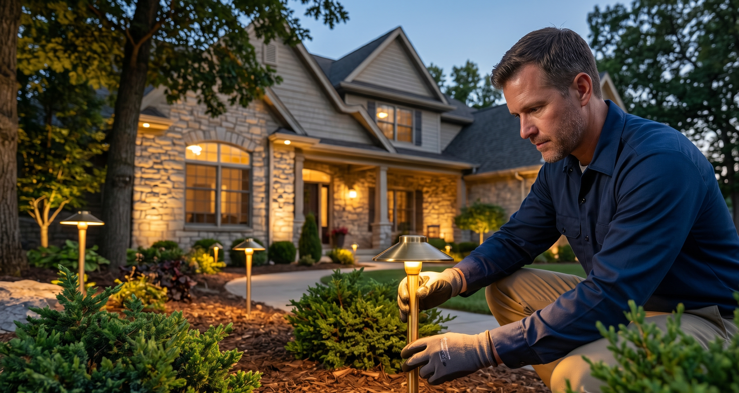 Professional vs. DIY Landscape Lighting: What Indiana Homeowners Should Know