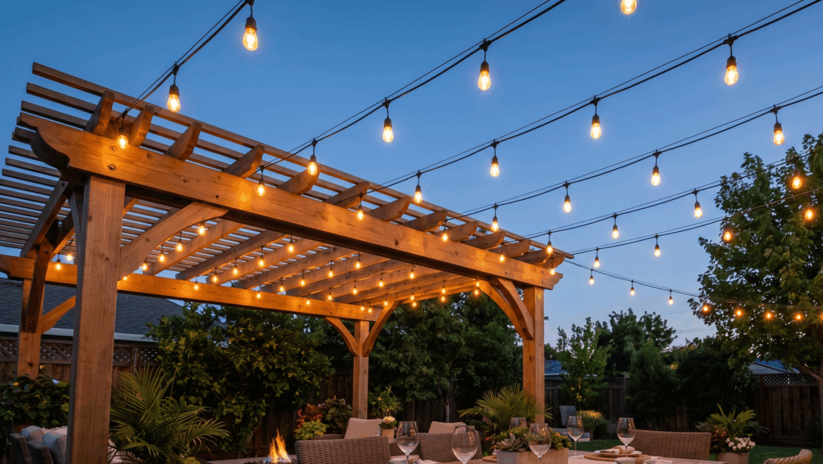 How to Plan a Patio String Light Layout That Looks Effortless